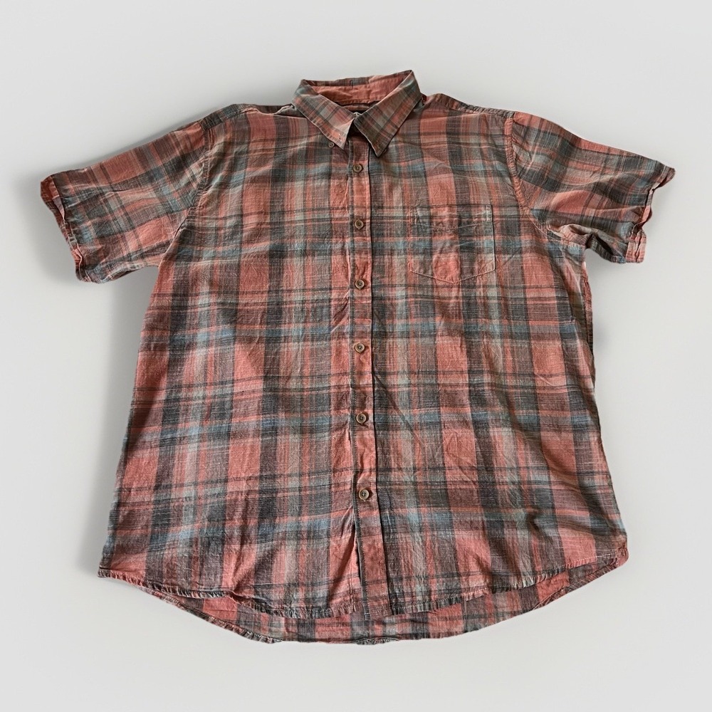 3/$25 SALE! Weatherproof Men's XL Short Sleeve Button Up Shirt Plaid